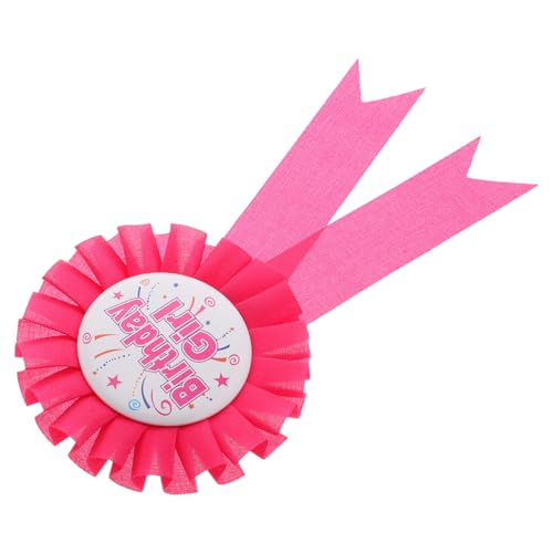 SUPVOX Geburtstagsparty Liefert Alles Zum Geburtstag Band Dekoratives Abzeichen Preisband Geburtstagsabzeichen Geburtstagsereignisabzeichen Happy Birthday Award Pin Rosig Polyester von Supvox