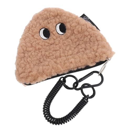 SUPVOX Kawaii Münztäschchen Für Damen Plüsch Kleine Tasche Auto Aufbewahrungstasche Reißverschluss Cartoon Süßes Wechselgeldbörse Mini Beutel von Supvox