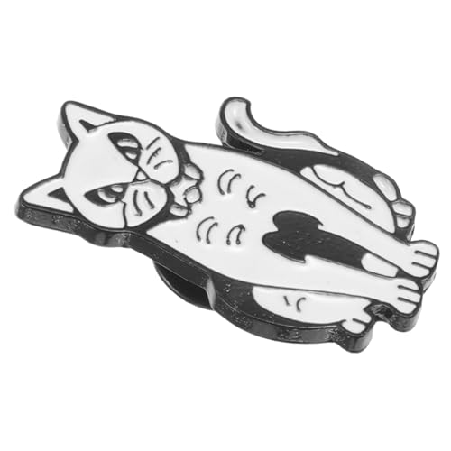 SUPVOX Katze Brosche Katzennadeln Für Rucksäcke Brosche Im Katzendesign Katzen-brosche-abzeichen Broschen Für Frauen Süße Pins Für Taschen Rucksack-pin-ästhetik Zinklegierung Weiß von Supvox