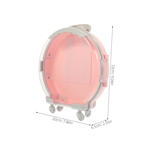 SUPVOX Miniatur Reise Koffer Aufbewahrungsbox Robust Kompakt Tragbar Mädchen Geburtstagsgeschenk Puppenhaus Zubehör Klein Rosa von Supvox