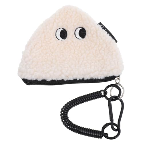 Supvox Süße Kleine Geldbörse Mit Reißverschluss Onigiri-Design Aus Plüschmaterial Als Schlüsselanhänger Oder Aufbewahrungstasche Für Münzen Und Kleine Gegenstände Mini Kawaii von Supvox