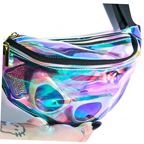 SUPVOX Transparente Bauchtasche Damen Verstellbar mit Reißverschluss Leichte Hüfttasche für Sport Laufen Radfahren Strand Multifunktionaler Schlüssel und Handyhalter Laufweste für von Supvox