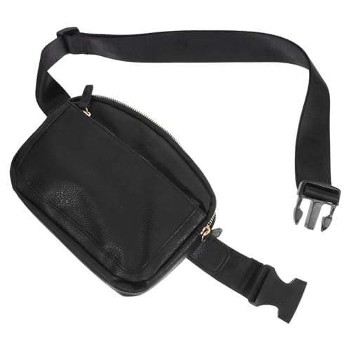 SUPVOX Verstellbare PU Damen Hüfttasche mit Metallbeschlägen Leichte Crossbody Bauchtasche für Reisen Shopping und Alltag Multifunktionale Gürteltasche mit Verstellbarem Tragegurt von Supvox