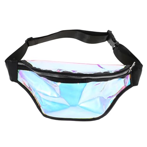 SUPVOX wasserdichte Damen Bauchtasche PU Outdoor Gürtel Tasche Verstellbar Vielseitig für Reisen Sport Alltag Transparent Schwarz Modisch Praktisch von Supvox