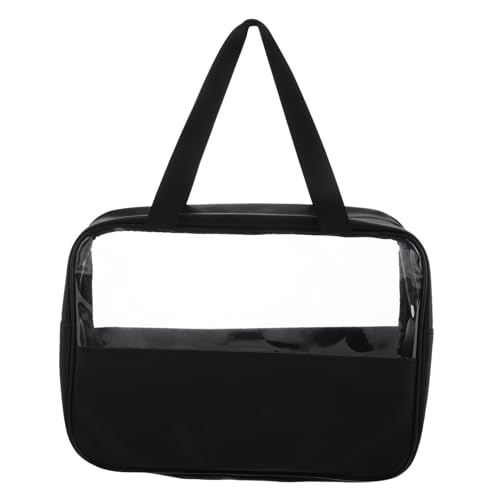 SUPVOX wasserdichte Große PVC Kosmetiktasche mit Durchsichtigem Design Praktische Handtasche für Make Up Toilettenartikel und Pinsel Vielseitige Reise Organizer für Damen und Unterwegs von Supvox