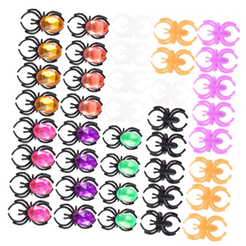 Supvox 1 Satz Halloween Spinnenringe Aus Kunststoff Kreative Party Mitgebsel Und Kostümzubehör Für Unvergessliche Halloween Feiern 50 Stück von Supvox