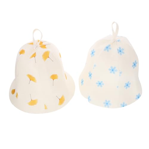 Supvox 2stücke Filz Sauna Hut Für Herren Damen Bequemer Sauna Hut Badehut Aus Filz Für Dusche Bad Badezimmerzubehör Wasser Absorption Tragbar von Supvox