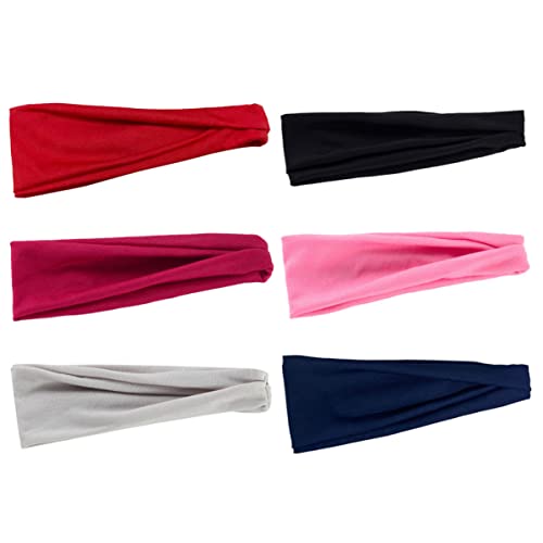 Supvox 1 Satz Schweißband Bands Stirnbänder Spa-stirnband Haarband Laufende Kopfbedeckung Yoga-kopfbedeckung Haar Stirnband Elastisches Stirnband Haarzubehör Polyester 6st von Supvox