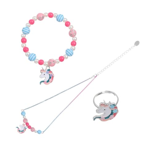 Supvox 1 Satz Teiliges Einhorn Schmuckset für Mädchen Halskette Armband und Ring aus Langlebigem Material für Geburtstagsgeschenke und Rollenspiele für Kleine Mädchen Supvox 1 Satz Teiliges Einhorn Schmuckset für Mädchen Halskette Armband und Ring aus Langlebigem Material für Geburtstagsgeschenke und Rollenspiele für Kleine Mädchen von Supvox