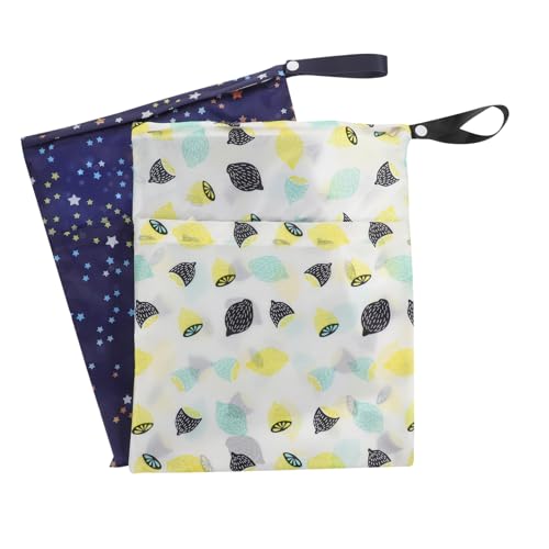 Supvox Wickeltasche für Kinderwagen 2 Stück Wiederverwendbar für Trockene und Windeln Kleiner Windel Organizer Praktische Aufbewahrungstasche für Unterwegs von Supvox