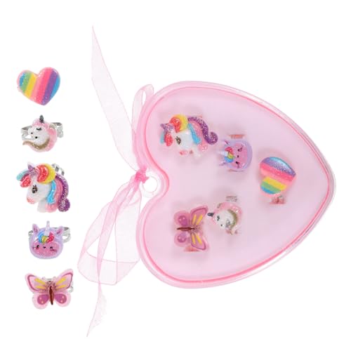 Supvox 1 Schachtel Einhorn Ringe für Verstellbare Finger Ringe im Set für Junge Mädchen Party und Festlichkeiten Farbenfrohes und Sicheres Design von Supvox