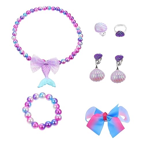 Supvox 1 Set Muschel Schmuckset Armbänder Für Kleine Mädchen Halskette Für Meerjungfrau Für Mädchen Accessoires Schmuck Für Meerjungfrau Schmuckset Halskette Für von Supvox