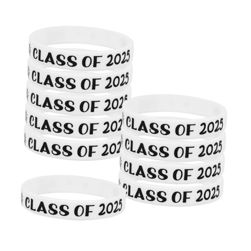 Supvox 10 Stück Silikon Armbänder Class Of Hochwertige Dehnbare Graduation Wristbands für Lehrer und Schüler als Party zur Abschlussfeier von Supvox