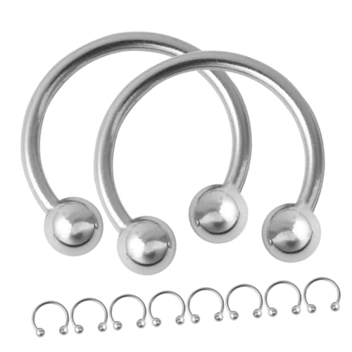 Supvox 10 Stück Teiliges Silberfarbene C Förmige Metall Horseshoe Ringe für Baseball und Duckbill Hüte Ohr und Septum Piercing Schmuck Zubehör von Supvox