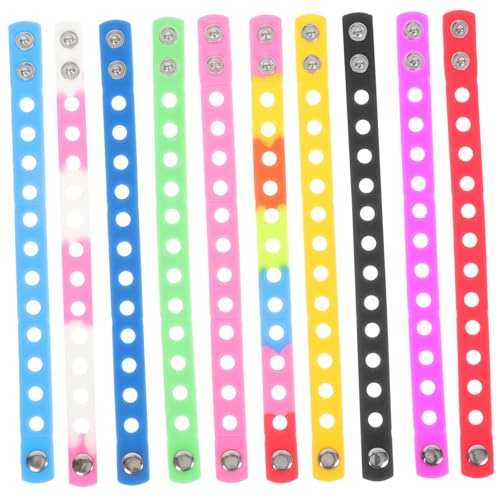Supvox 10 Stück Teiliges Verstellbares Silikonarmband für Bunte Kinderarmbänder mit DIY Partygeschenke Freundschaftliche Schmuckbänder für Mädchen und Jungen Leicht Anpassbar und von Supvox