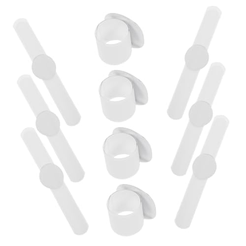 Supvox 10 Stück Weiße Schnapparmbänder zum Selbstgestalten Blanke Diy Party Armbänder Verstellbare Patting Wristbands als für Kindergeburtstag Halloween Weihnachten Leicht und Praktisch von Supvox