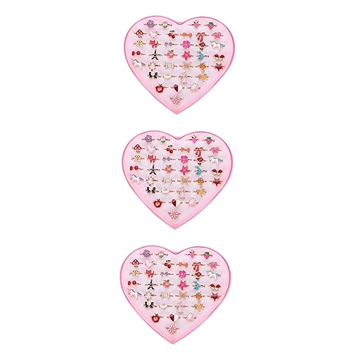 Supvox 108 Stck Teiliges Verstellbare Ringe aus Legierung mit Niedlichen Cartoon Designs Bunte Mädchen Schmuck Party Mitgebsel Geschenkidee für Kindergeburtstag und Festliche Anlässe von Supvox