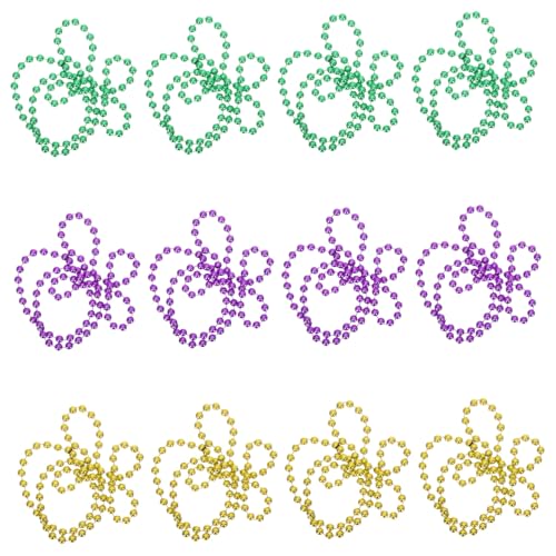 Supvox 12 Stück Teiliges Mardi Gras aus Bunte Perlenkette für Karneval Partydekoration und Fotorequisiten von Supvox