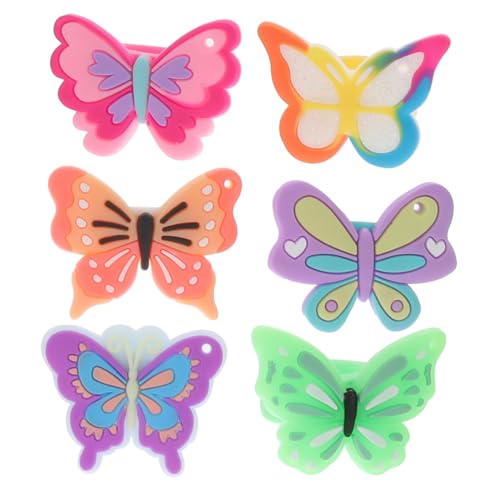 Supvox 12 Stück Teiliges Schmetterlingsringe aus Langlebigem Farbenfrohe Verstellbare Fingerringe für Mädchen Partygeschenke und Tägliches Dekorative Kinderringe zum Verkleiden und von Supvox
