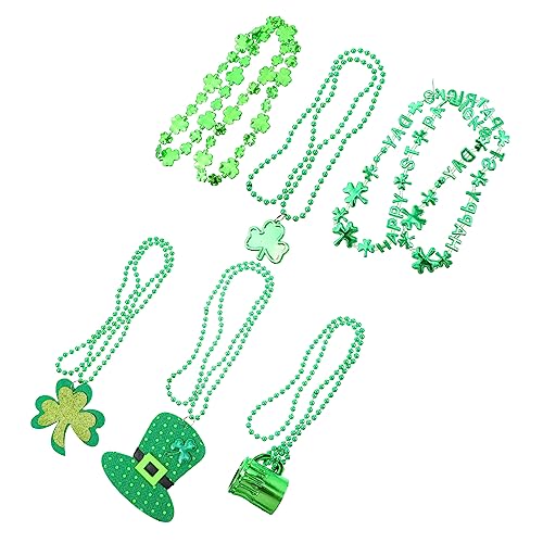 Supvox 12 Stück Teiliges Shamrock Set für Patrick's Day Kreative Partydekoration mit Bunten Perlenanhängern für Festliche Anlässe und Unvergessliche Feiern von Supvox