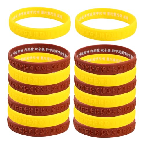 Supvox 16stücke Silikonarmbänder Mit Sanskrit-muster Elastisch Und Flexibel Rote Armbänder Für Sport Und Veranstaltungen Angenehmes Tragegefühl Für Handgelenkgrößen von Supvox