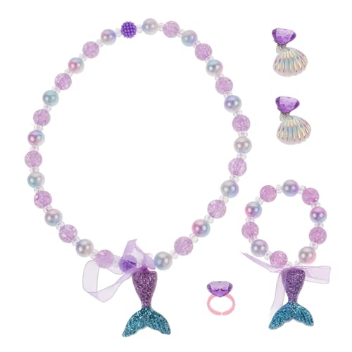 Supvox 1Satz Schmuckset für Teiliges Meerjungfrau Design mit Halskette Armband Ohrringen und Ring für Partys Geburtstagsfeiern und Kostüm Anlässe Dekorativer Schmuck Supvox 1Satz Schmuckset für Teiliges Meerjungfrau Design mit Halskette Armband Ohrringen und Ring für Partys Geburtstagsfeiern und Kostüm Anlässe Dekorativer Schmuck von Supvox
