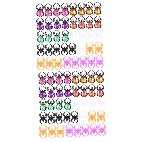 Supvox 2 Sätze Halloween Spinnenringe Aus Kunststoff Lustige Kostümaccessoires Für Halloween Partys Füller Für Goodie Bags Und Kreative Deko 50 Stück * 2 von Supvox