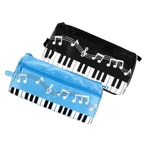 Supvox Stiftetui 2 STK Mäppchen Große Stifttasche Musiknoten-stiftetui Tragbare Stifttasche Musiknoten-stifttasche Schreibwarentasche Briefpapierbeutel Kind Notiz Polyester Doppelschicht von Supvox