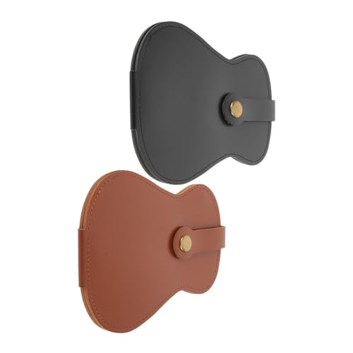 Supvox 2stücke Plektronhalter Für Gitarre Aus Pu-Leder Mit Steckplätzen Organizer Für Plektren Für Bass Ukulele Banjo Tragbarer Plektren-aufbewahrungshalter von Supvox