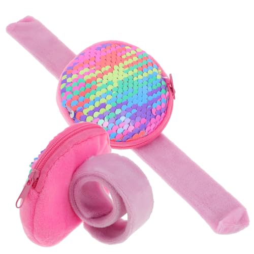 Supvox 2 Stück Slap Bands mit Münzfach Multifunktionale Party Armbänder aus Weichem Lustige Slap Bracelets als und Mitgebsel für Geburtstag und Schule von Supvox