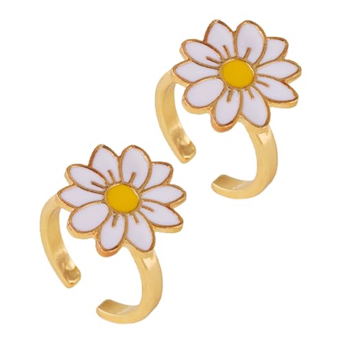 Supvox 2 Stück Stress Fidget Drehbare Zinklegierung Ringe Leicht und Bequem Angst Schmuck für Erwachsene Stressabbau von Supvox