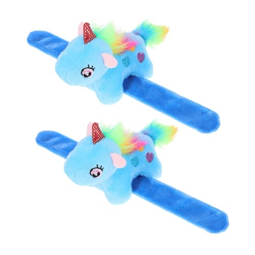 Supvox 2 Stück Teiliges Plüsch Armband Kuscheliges Umarmungs Schnapparmband mit Einhorn Weiches Tierdesign Kinderparty von Supvox