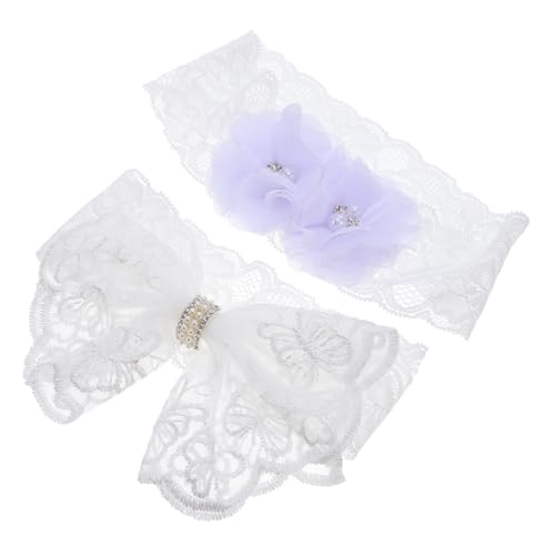 Supvox 2 Stück Weiche Atmungsaktive Accessoires mit Blumen und Schleifen Design für Neugeborene und Besondere Anlässe von Supvox