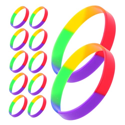 Supvox 20stücke Regenbogenarmbänder Aus Silikon Für Pride Month Pride-armbänder Als Paraden Und Party-zubehör Inklusives Design Und Leuchtende Farben von Supvox