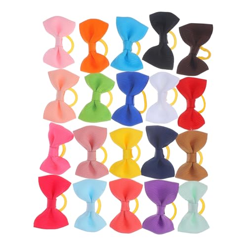 Supvox 20stücke Haargummis Mit Schleife Für Zöpfe Dünne Dehnbare Haargummis Elastische Haarschmuck Für Kleinkinder Und Mädchen Als Haarschmuck Für Geburtstage Und Anlässe von Supvox