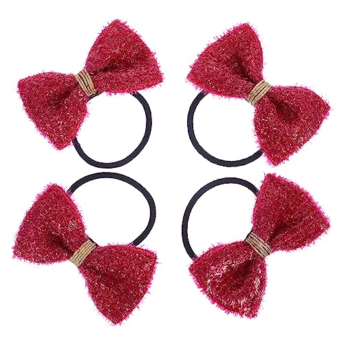 Supvox 2paar Weihnachtskopfschmuck Für Mädchen Haarseile Haarband Haargummis Pferdeschwanzhalter Weihnachtsdekoration Festtagsaccessoire von Supvox