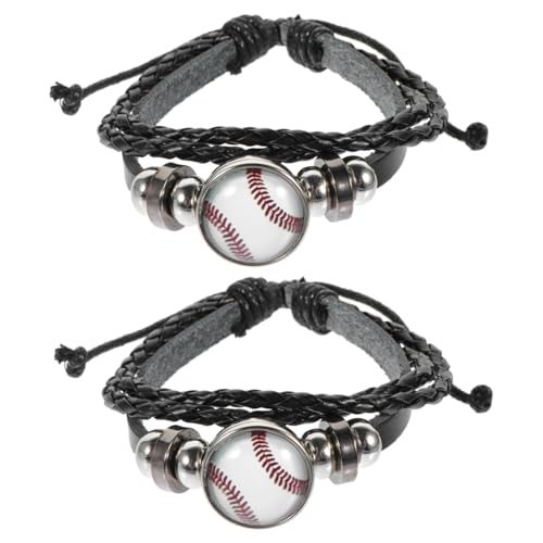 Supvox Armband Für Frauen Trendige Armbänder 2 Stück Baseball Armband Geburtstagsgeschenk Miss Glass Fashion Damenarmbänder Armbänder Für Männer von Supvox