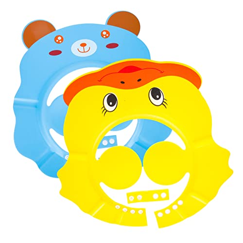 Supvox 2stücke Duschkappe Für Junge Mädchen Und Kleinkinder Cartoon-muster Beidseitig Verstellbar Leicht Zu Tragen Schützt Vor Wasser Im Ohr Wiederverwendbar Einfache Reinigung Mit von Supvox