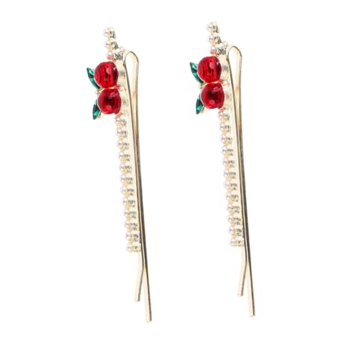 Supvox 2stücke Obst-haarspange Für Damen Mit Strass Modische Seitliche Haarnadeln Vielseitige Dekorative Haarspangen Für Täglichen Gebrauch von Supvox