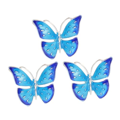 Supvox 3 Stück Haarnadel Kopfschmuck Handwerkszauber Haarnadelmaterial selber machen kopfschmuck DIY material haarschmuck DIY zubehör Haarstab Schmetterlinge Charme Legierung Silber von Supvox