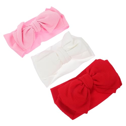 Supvox 3 Stück Teiliges Stirnband mit Großen Schleifen Weiche Bequeme Kopfbedeckung für Neugeborene und Haaraccessoire für Partys und Besondere Anlässe von Supvox
