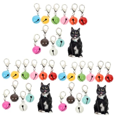 Supvox 30 Stk Hundehalsband Glocke Katzenbedarf Geburtstagsdekoration Für Mädchen Weihnachtskatzenglocke Kompakte Hundehalsbandglocken Mini Hausspiegel Zubehör Metall Haustier Hündchen von Supvox