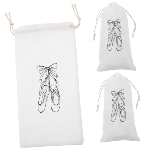 Supvox 3stücke Ballettschuhtasche Mit Kordelzug Für Damen Und Mädchen Schuhbeutel Aus Fusselfreiem Material Leicht Zu Reinigen Und Tragbar Für Ballettschuhe Und Tanzzubehör von Supvox