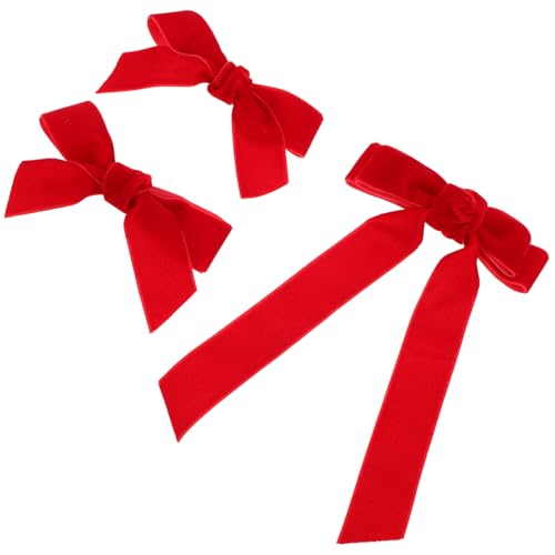 Supvox 3stücke Haarbögen Rot Haarband Clips Big Fall Alligator Clips Haar Zubehör Für Frauen Mädchen Kleinkinder von Supvox