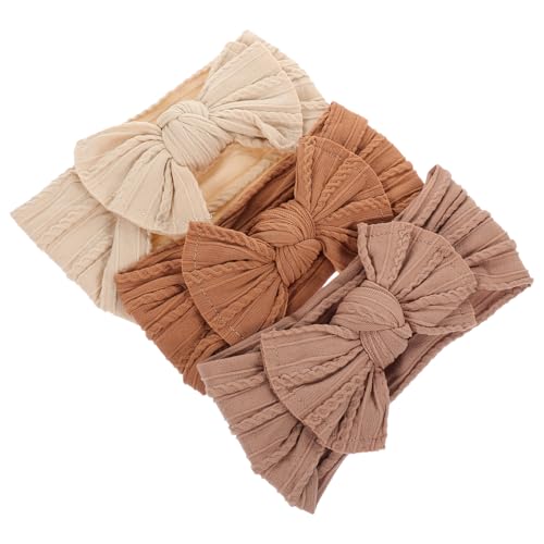 Supvox 3stücke Nylon Stirnbänder Für Babymädchen Neugeborene Junge Mädchen Babyschleifen Schleifen-kopfbedeckung Blumenmädchen-stirnband von Supvox
