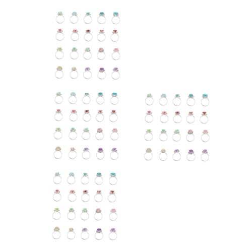 Supvox 4 Sätze Ringe Für Verstellbare Schmuckstücke Verschiedenen Farben Für Rollenspiele Und Für Kleine Prinzessinnen Zufällige Farbe 20 Stück * 4 von Supvox