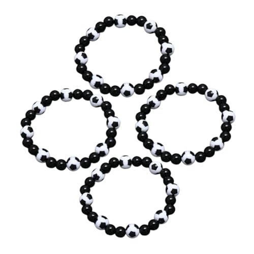 Supvox 4 Stück Fußball Fan Armbänder Herren Sportschmuck Leicht Komfortabel Vielseitig Für Alltag Sport Events Und Fan Treffen Fußballparty von Supvox