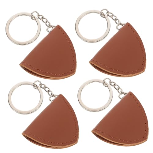 Supvox 4 Stück Teiliges Pu-gitarrenplektrum-etui Schlüsselanhänger Organizer Tragbarer Fake-Leder Halter für Gitarristen und Ukulele-Spieler Robust Kratzfest von Supvox