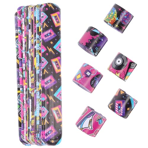 Supvox 48stücke Rockmusik Slap Handgelenk Armbänder Cartoon Armbänder Slap Bracelets Rockmusik Pvc Für Partygeschenke von Supvox
