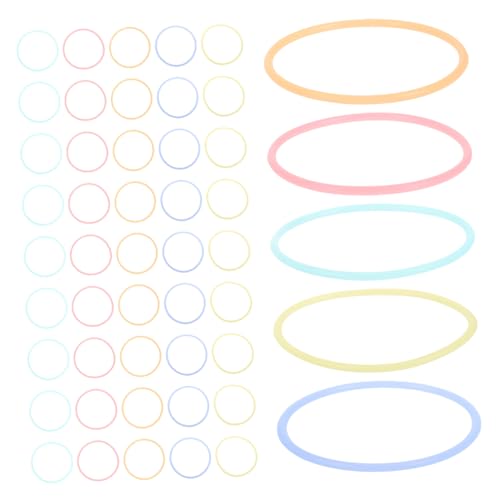 Supvox 50 Stück Teiliges Leuchtende Silikonarmbänder Elastische Haargummis für Weiches Strapazierfähiges Material für Outdoor Spiele Karneval und Partygeschenke von Supvox